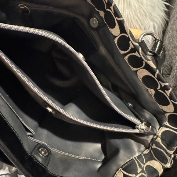 Coach Signature Khaki & Tan Monogram Shoulder Bag – F16610 – Crossbody - Hangtag - Picture 12 of 14